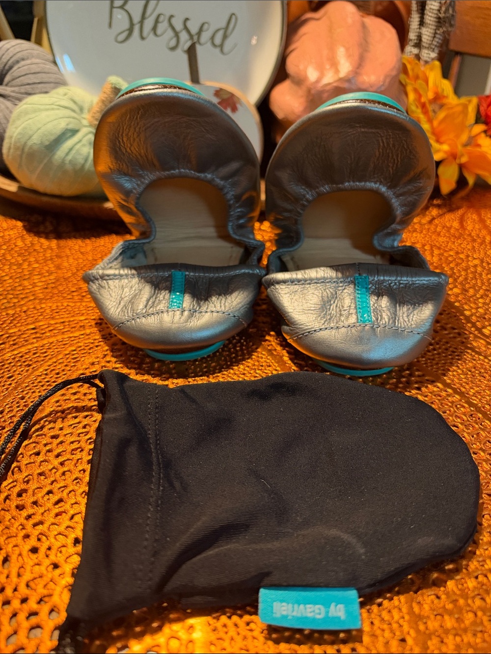 Tieks By Gavrieli Metallic Pewter Ballet Flats 9